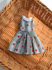 Red Grey Cottage Floral Blythe 1/6 BJD Set | ToastDoll