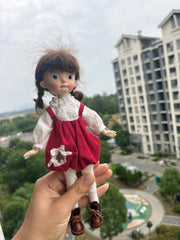Red Vintage Little Girl Blythe BJD Dress | ToastDoll
