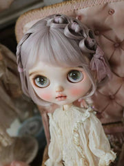 Handmade Blythe/BJD Wig, Bob with Heart/Braids and Bangs