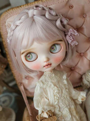 Handmade Blythe/BJD Wig, Bob with Heart/Braids and Bangs