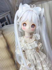 Handmade Blythe/BJD Wig, Twin High Pigtails with Bangs