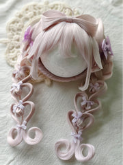Handmade Blythe/BJD Wig, Twin Heart Braids with Bangs