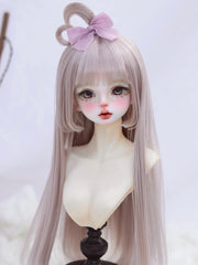 Handmade BJD Wig, Hime Cut with Heart
