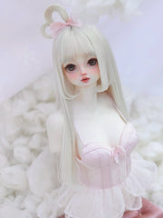 Handmade BJD Wig, Hime Cut with Heart