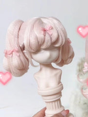 Handmade BJD Wig, Styled Hair with High Pigtails
