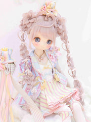 Handmade Blythe/BJD Wig, Twin Braids with Hearts