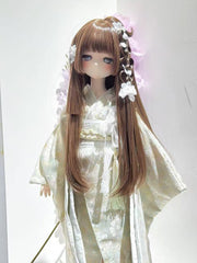 Handmade BJD Wig, Hime Cut Long Hair