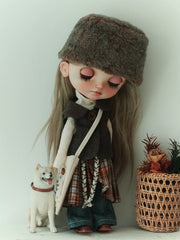 Chic Skirt Pants Layering Blythe Outfit Side View| ToastDoll