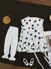 Dotted Tiered Blythe 1/6 BJD Outfit Flat Lay | ToastDoll