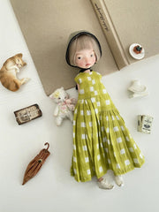 Green Check 1/6 BJD Dress | ToastDoll