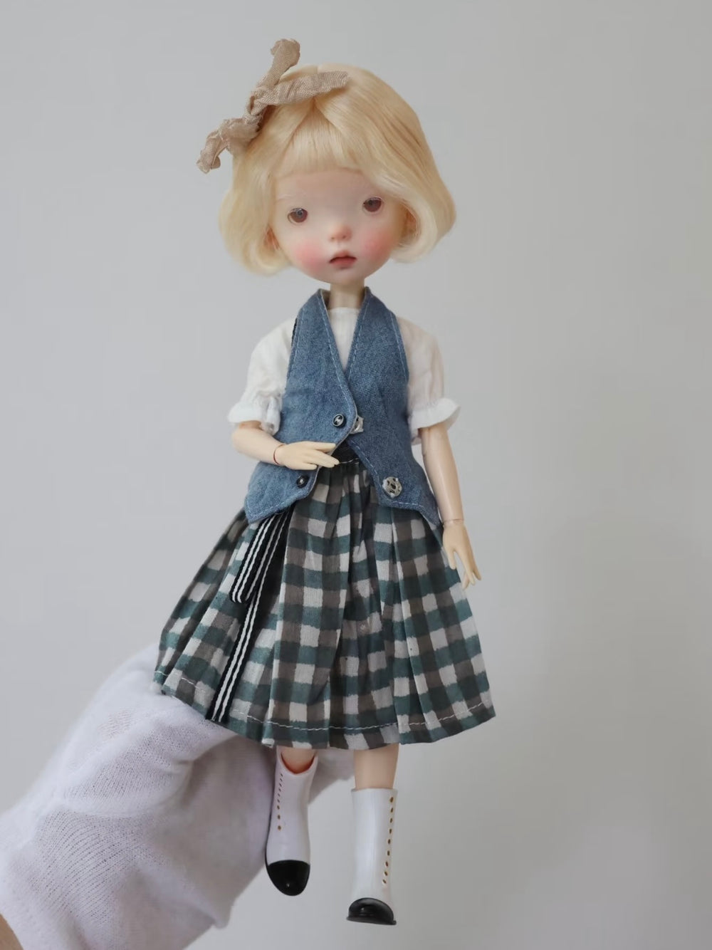 Plaid Denim Blythe BJD Outfit | ToastDoll