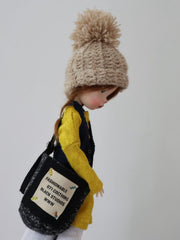 Yellow Blue Mix BJD Outfit Side View | ToastDoll