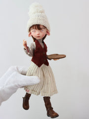 Claret Chic Mix BJD Outfit On Doll Display | ToastDoll