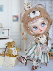 Cute Bear Forest Blythe Brown Outfit | ToastDoll