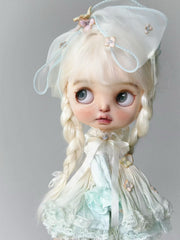Light Blue Butterfly Blythe Dress Set Front View | ToastDoll