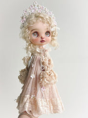 Floral Crown Blythe Set - Handmade Doll Clothes - ToastDoll