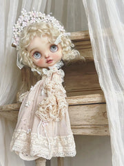 Floral Crown Blythe Set - Handmade Doll Clothes - ToastDoll