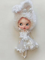 White Bunny Blythe BJD Full Set - Handmade Doll Clothes - ToastDoll