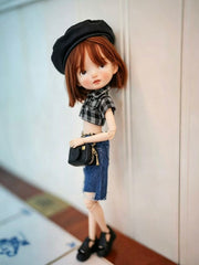 Top Denim Skirt Blythe BJD Set - Handmade Doll Clothes - ToastDoll