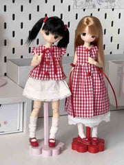 Gingham Squad Blythe 1/6 BJD Red Set | ToastDoll