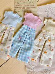 Casual Tee Pants Blythe BJD Set Flat Lay | ToastDoll