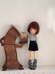 Minimalist Fall Blythe BJD Skirt Set - Handmade Doll Clothes - ToastDoll