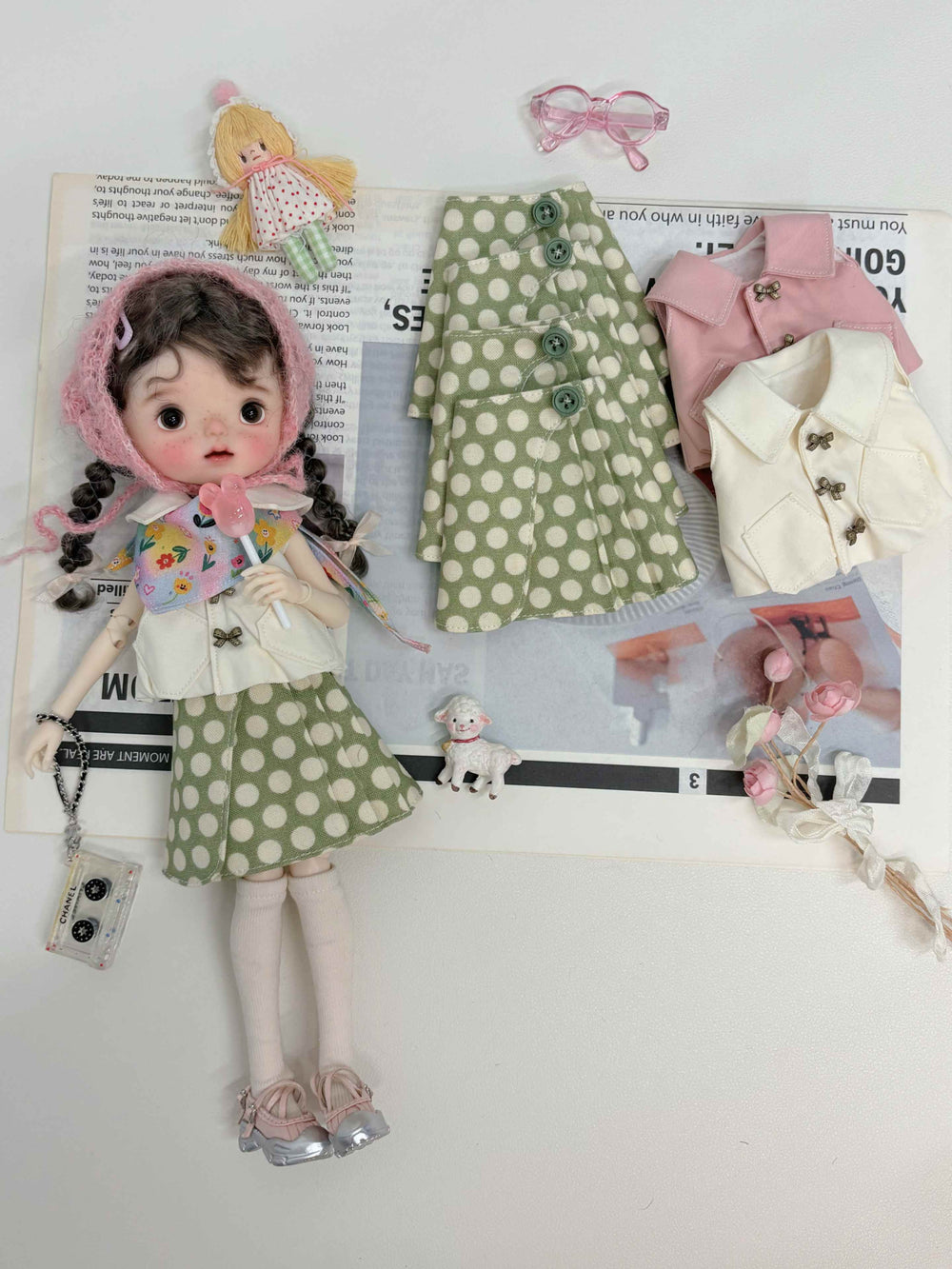 Bud Vest Pleated Skirt Blythe 1/6 Bjd Outfit | ToastDoll