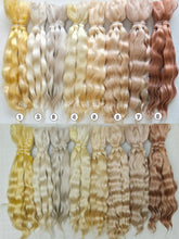Natural Hand-dyed Mohair for Doll Wig, Mohair Strands Mohair Locks, Curl