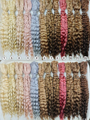 Natural Hand-dyed Mohair for Doll Wig, Mohair Strands Mohair Locks, Curl