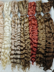 Natural Hand-dyed Mohair for Doll Wig, Mohair Strands Mohair Locks, Curl