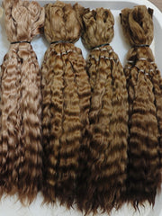 Natural Hand-dyed Mohair for Doll Wig, Mohair Strands Mohair Locks, Curl
