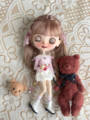 Off-Shoulder Bubble Skirt Blythe Set - Handmade Doll Clothes-ToastDoll