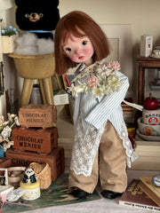 Striped Shirt Pants Blythe BJD Set - Handmade Doll Clothes-ToastDoll