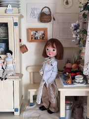 Striped Shirt Pants Blythe BJD Set - Handmade Doll Clothes-ToastDoll