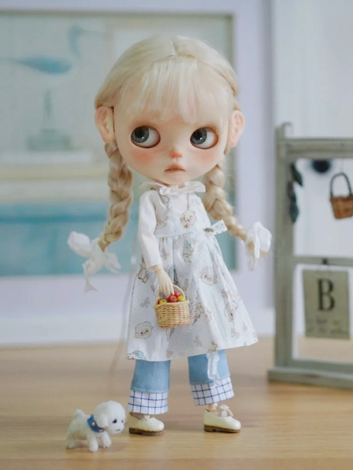Printed Dress Pant Blythe BJD Set | ToastDoll