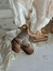 Vintage Suede Blythe Flats - Handmade Doll Shoes - ToastDoll