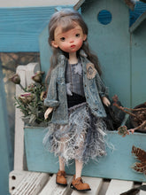 Handmade Outfit for Blythe/ Ob24/ Ob22/ Azone, Denim Splicing Set