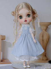 Blue White Floral Blythe 1/6 BJD Outfit | ToastDoll