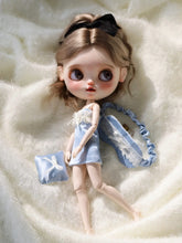 Elegant Sky-Blue Silk Lace Blythe Chemise | ToastDoll