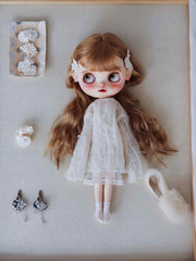 Soft Fluffy Ruffle Blythe Outfit On Doll Display | ToastDoll