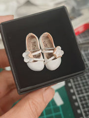 Flower Leather Blythe Flats - Handmade Doll Shoes - ToastDoll