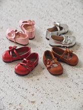 Flower Leather Blythe Flats - Handmade Doll Shoes - ToastDoll