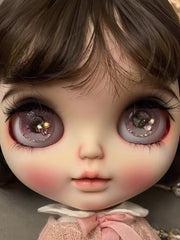 Handmade Blythe Eyechips, Pink Tone, Crystal