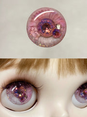 Handmade Blythe Eyechips, Pink Tone, Crystal