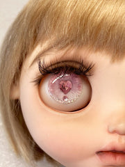 Handmade Blythe Eyechips, Pink Tone, Heart