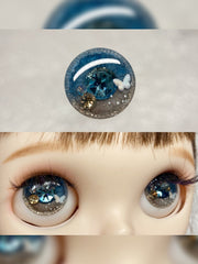 Handmade Blythe Eyechips, Blue Tone, Butterfly