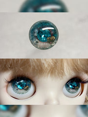 Handmade Blythe Eyechips, Blue Tone, Sea