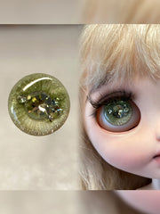Handmade Blythe Eyechips, Green Tone, Crystal