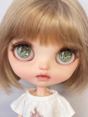 Handmade Blythe Eyechips, Green Tone, Lily of the Valley