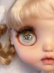 Handmade Blythe Eyechips, Green Tone, Crystal